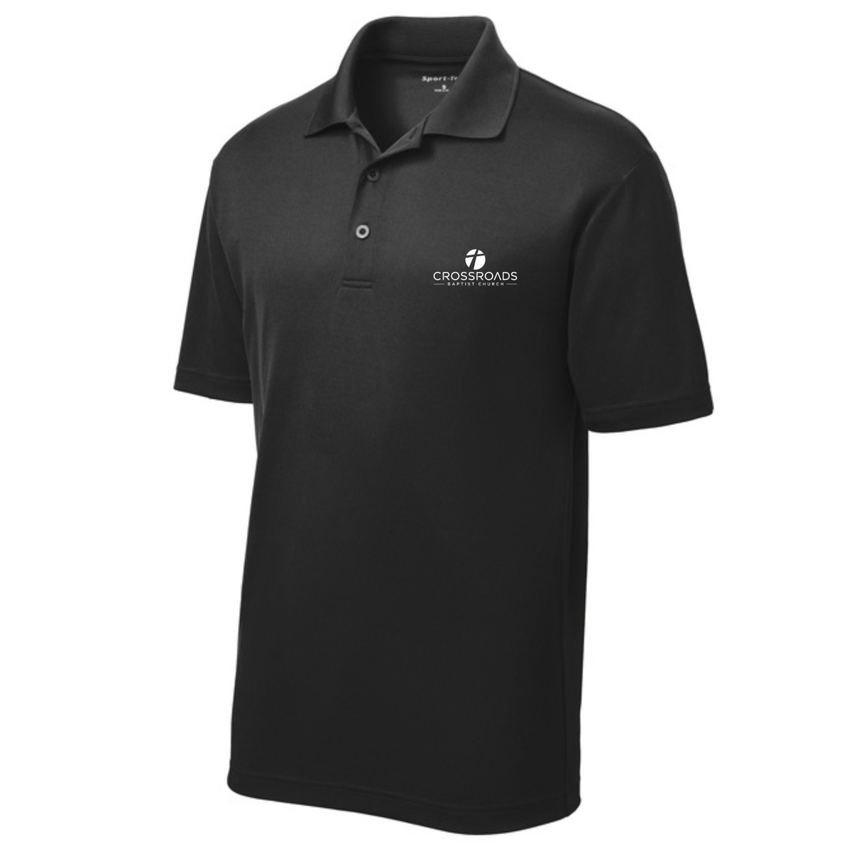 Polo w/ Crossroads WHITE Pocket Logo