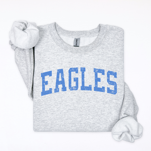 Eagles Distressed Crew Neck Sweatshirt