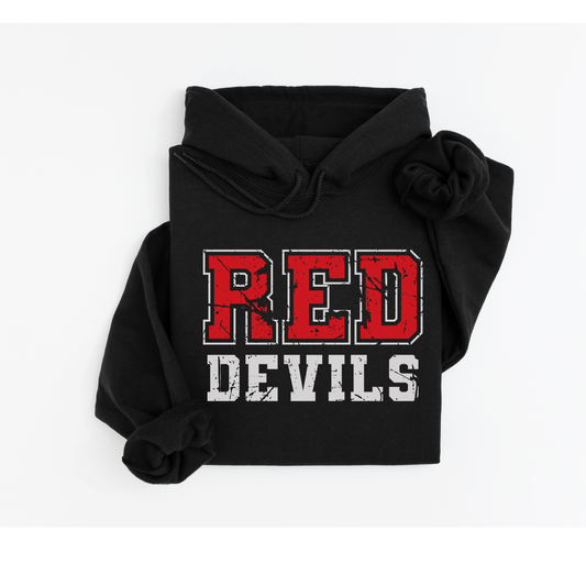 Red Devils Distresed Hoodie