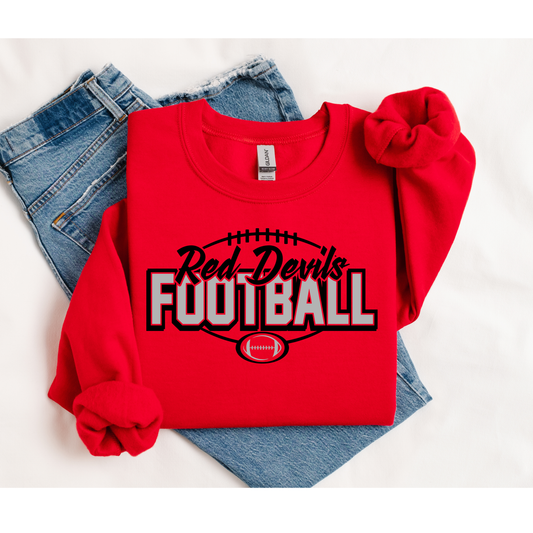 Halls Devils Football Seams Crewneck