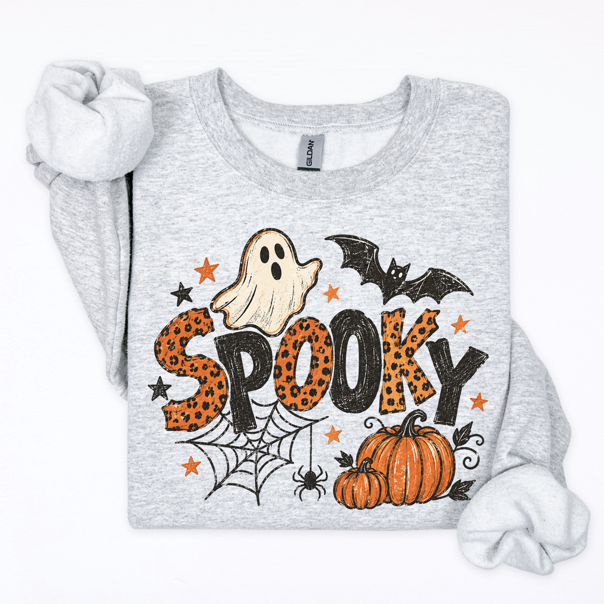 Spooky- Distressed- Ghost, Bat, Pumpkins