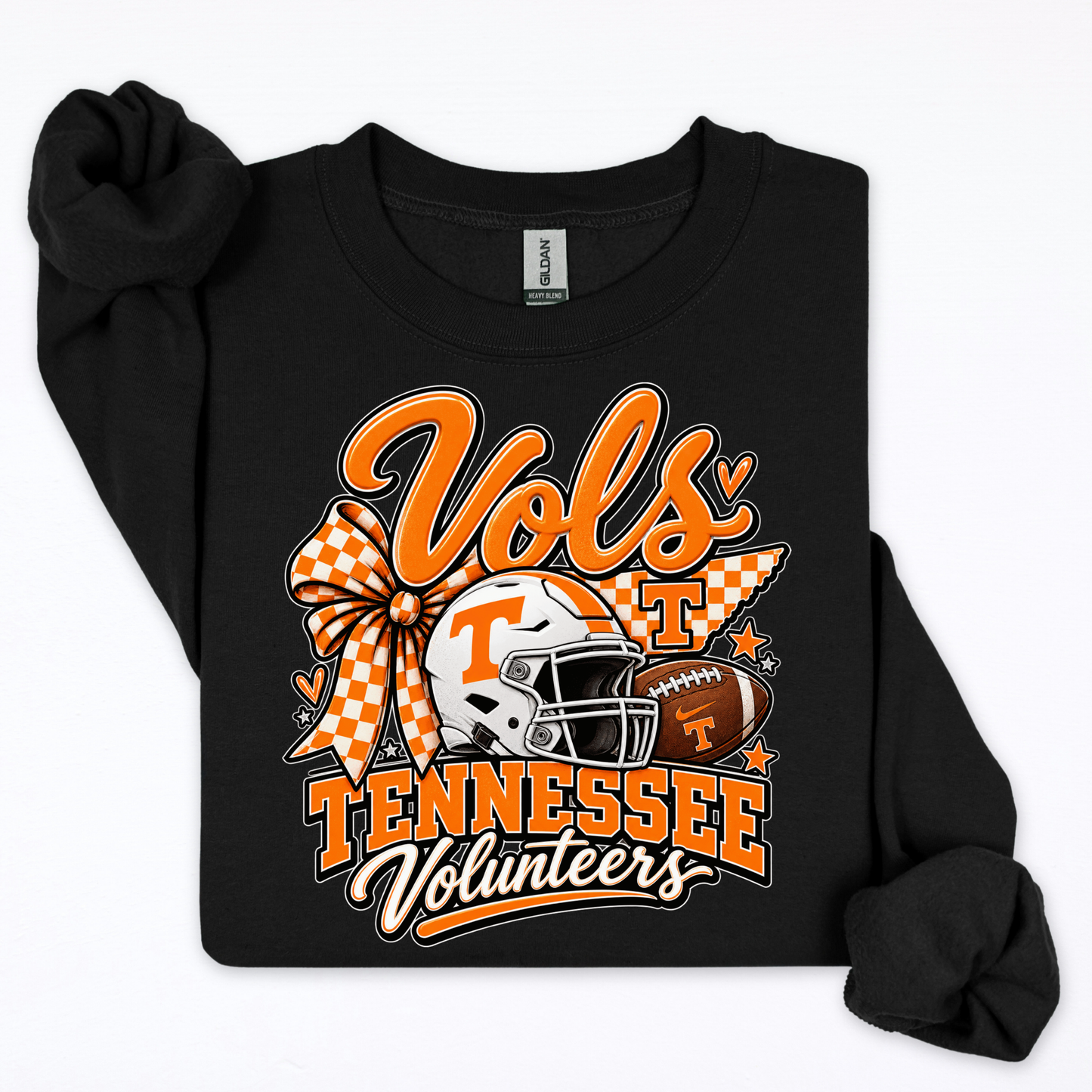 Tennessee Vols- Checkered Bow and State