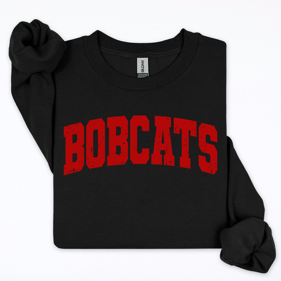 Bobcats Distressed-Red