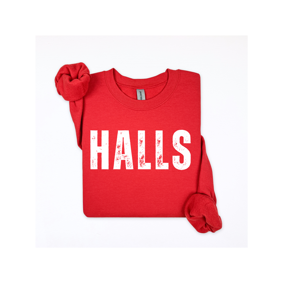 Halls White Distressed Letters