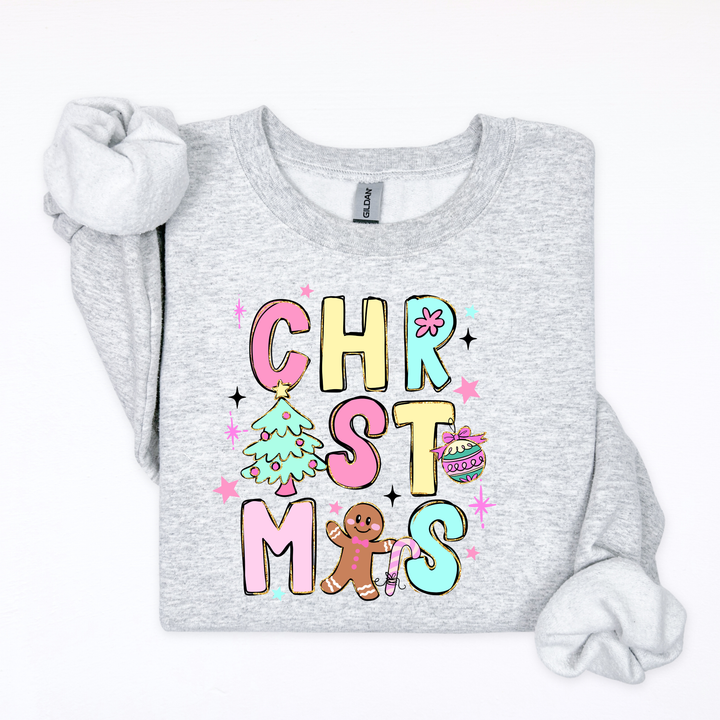 Pastel Christmas Crew Neck