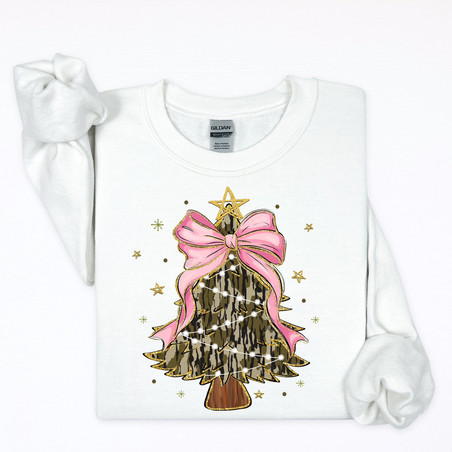 Camo Christmas Tree girly WHITE
