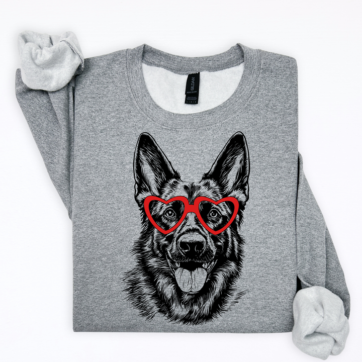 German Shepherd Heart Glasses