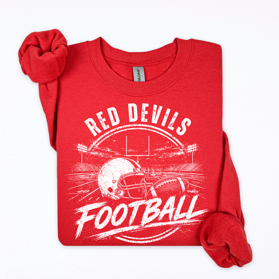 Red Devils Distressed Football Field TODDLER