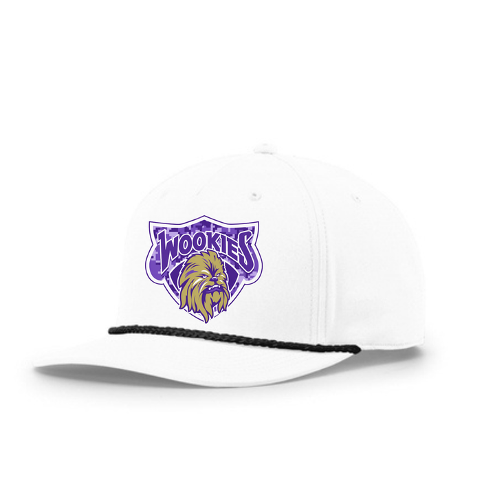 Wookies- Richardson White 5 Panel Black Rope Hat